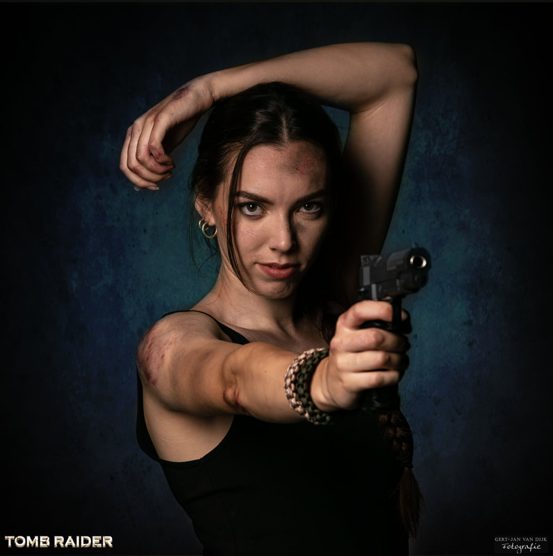 Cosplay fotoshoot TOMB RAIDER in de studio, klik op de foto om alles te zien 